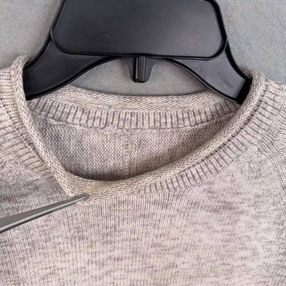 Lululemon Sweater Womens Medium Heathered Beige Knit Crewneck Pullover Boxy Fit - Picture 5 of 12